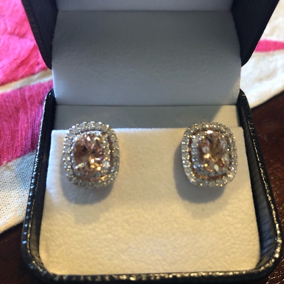 Stunning, new 14 kt Rose Gold Morganite & Diamond main image 5